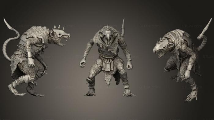 Figurines heroes, monsters and demons (Mors Clan6, STKM_0992) 3D models for cnc